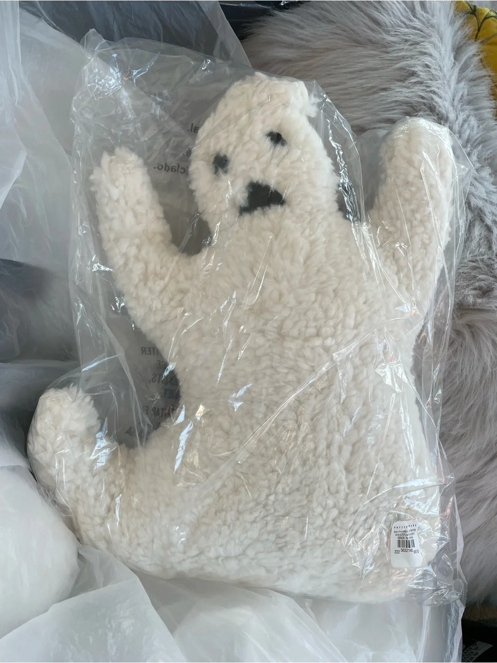 NEW Pottery Barn White Ghost Pillow